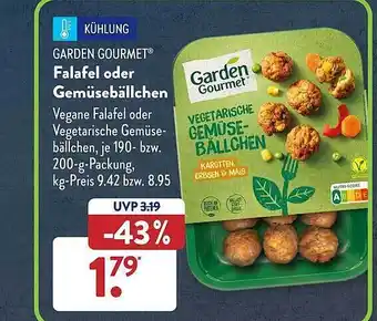 Aldi Süd Garden gourmet falafel oder gemüsebällchen Angebot