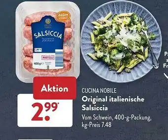 Aldi Süd Cucina nobile original italienische salsiccia Angebot