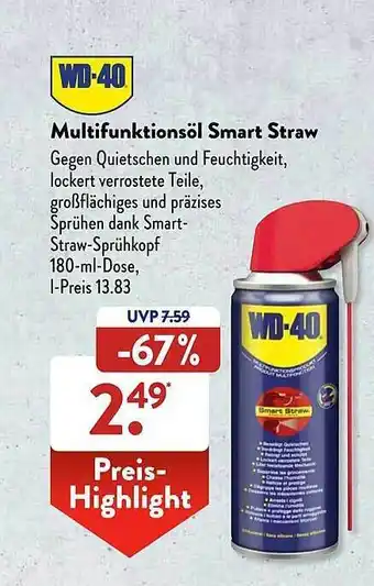 Aldi Süd Wd-40 multifunktionsöl smart straw Angebot