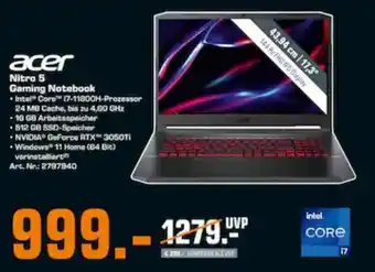 Saturn Acer Nitro 5 Gaming Notebook Angebot