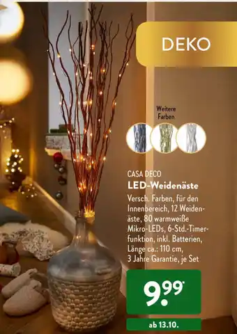 Aldi Süd Casa Deco LED Weidenäste Angebot