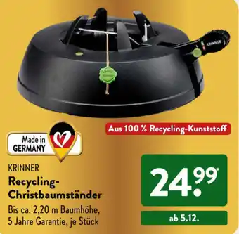 Aldi Süd Krinner Recycling Christbaumständer Angebot