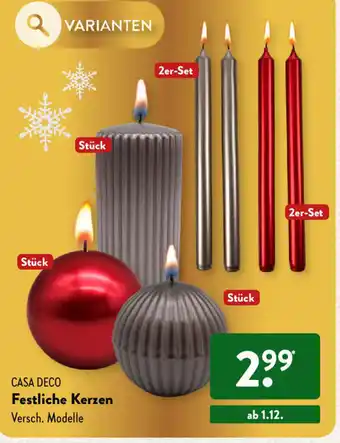 Aldi Süd Casa Deco Festliche Kerzen Angebot