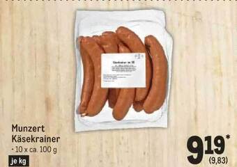 METRO Munzert käsekrainer Angebot