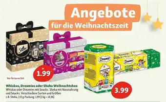 Fressnapf Whiskas, dreamies oder sheba weihnachtsbox Angebot