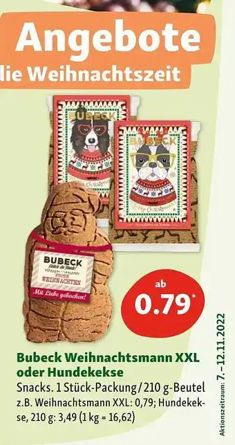 Fressnapf Bubeck weihnachtsmann xxl oder hundekekse Angebot