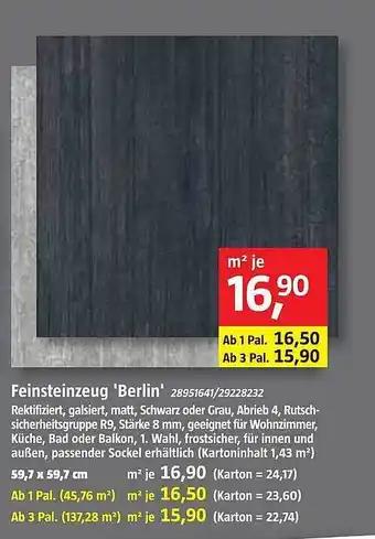 Bauhaus Feinsteinzeug 'berlin' Angebot