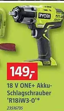 Bauhaus Ryobi ryobi 18 v one+ akku-schlagbohrschrauber 'r18iw3-0' Angebot