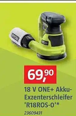 Bauhaus Ryobi 18 v one+ akku-exzenterschleifer 'r18r0s-0 Angebot