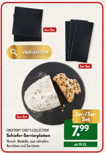 Aldi Süd Crofton Chef's Collection Schiefer Servierplatten Angebot