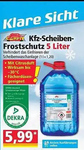 Norma Carfit kfz-schieben-frostschutz Angebot