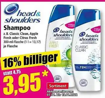 Norma Head & shoulders shampoo Angebot