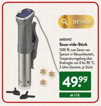 Aldi Süd Ambiano Sous Vide Stick Angebot