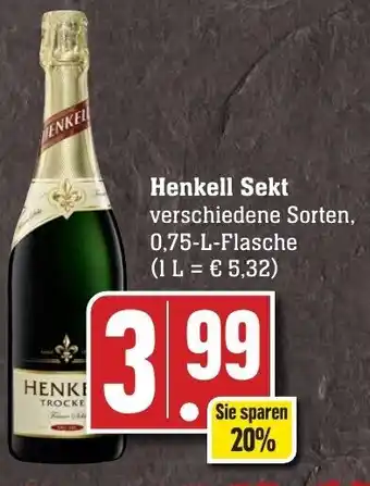 Edeka Neukauf Henkell Sekt 0,75 L Flasche Angebot