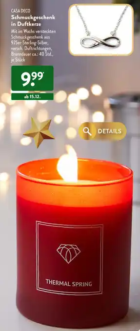 Aldi Süd Casa Deco Schmuckgeschenk in Duftkerze Angebot