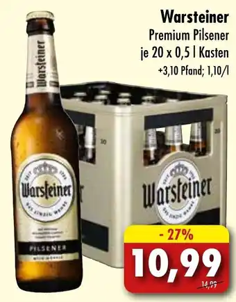 Lösch Depot Warsteiner Premium Pilsener 20x0,5 L Kasten Angebot