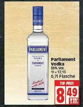 Elli Markt Parliament Vodka Angebot