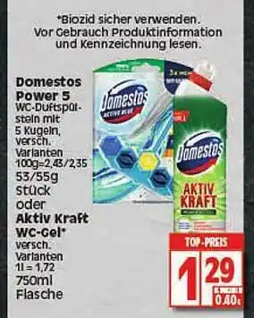 Elli Markt Domestos Power 5 Oder Aktiv Kraft Wc Gel Angebot