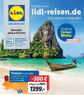 Lidl Reisen Thailand inselhüpfen Angebot