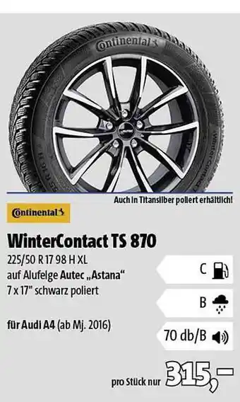 Point S Continental wintercontact ts 870 Angebot