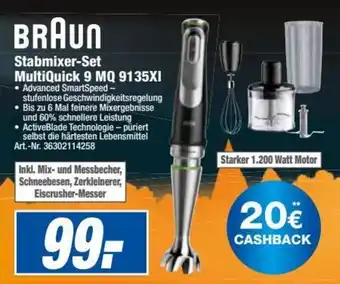 expert Techno Land Braun Stabmixer Set MultiQuick 9 MQ 9135XI Angebot