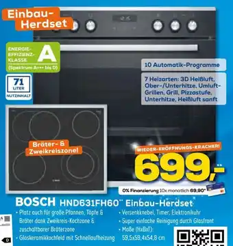 Euronics XXL Bosch HND631FH60 Einbau Herdset Angebot