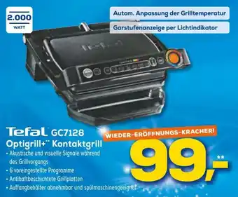 Euronics XXL Tefal GC7128 Optigrill+Kontaktgrill Angebot