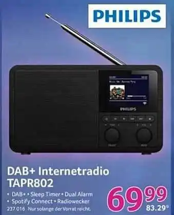 Selgros Philips dab+ internetradio tapr802 Angebot