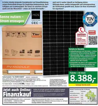 Bauhaus Solarmodule 'ul-410m-108hv' Angebot