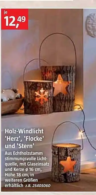 Bauhaus Holz-windlicht 'herz', 'flocke' und 'stern' Angebot