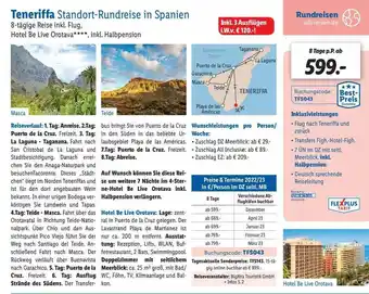 Lidl Reisen Teneriffa standort-rundreise in spanien Angebot