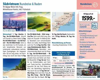 Lidl Reisen Südvietnam rundreise & baden Angebot