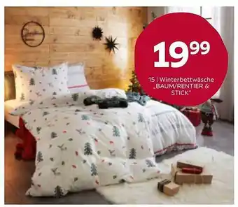 Mömax Winterbettwäsche baum oder rentier & stick Angebot