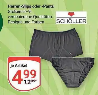 Globus Schöller herren-slips oder -pants Angebot