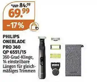 Müller Philips oneblade pro 360 qp 6551-15 Angebot