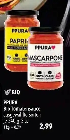 CITTI Markt Ppura bio tomatensauce Angebot