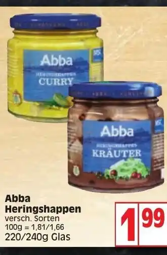 Edeka Abba Heringshappen 220/240g Angebot