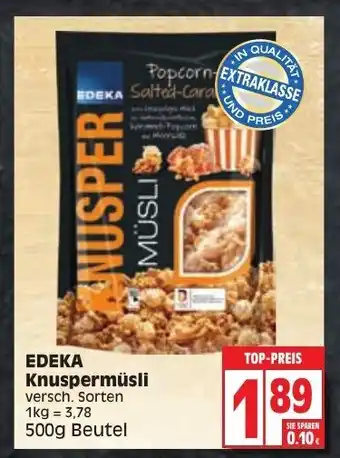 Edeka Edeka Knuspermüsli 500g Beutel Angebot