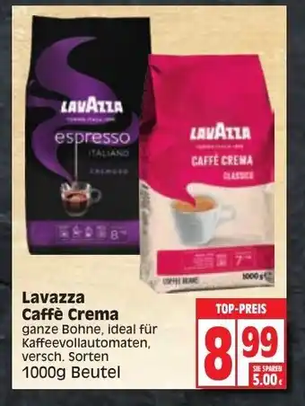 Edeka Lavazza Caffè Crema 1000g Beutel Angebot