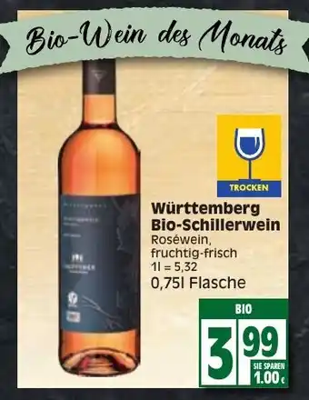 Edeka Württemberg Bio Schillerwein 0,75L Angebot