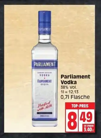 Edeka Parliament Vodka 0,7 L Angebot