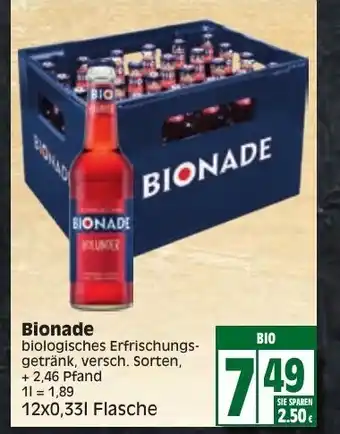 Edeka Bionade 12 x 0,33 L Angebot