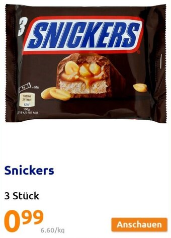 Action Snickers 3 Stück Angebot