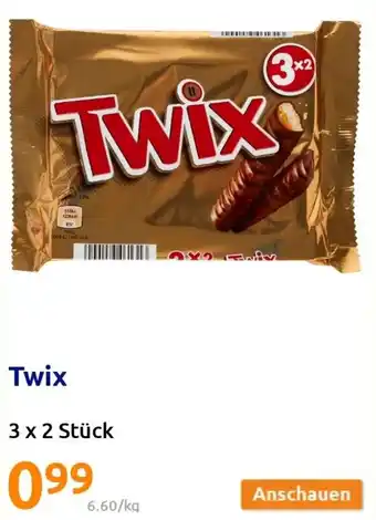 Action Twix 3 x 2 Stück Angebot