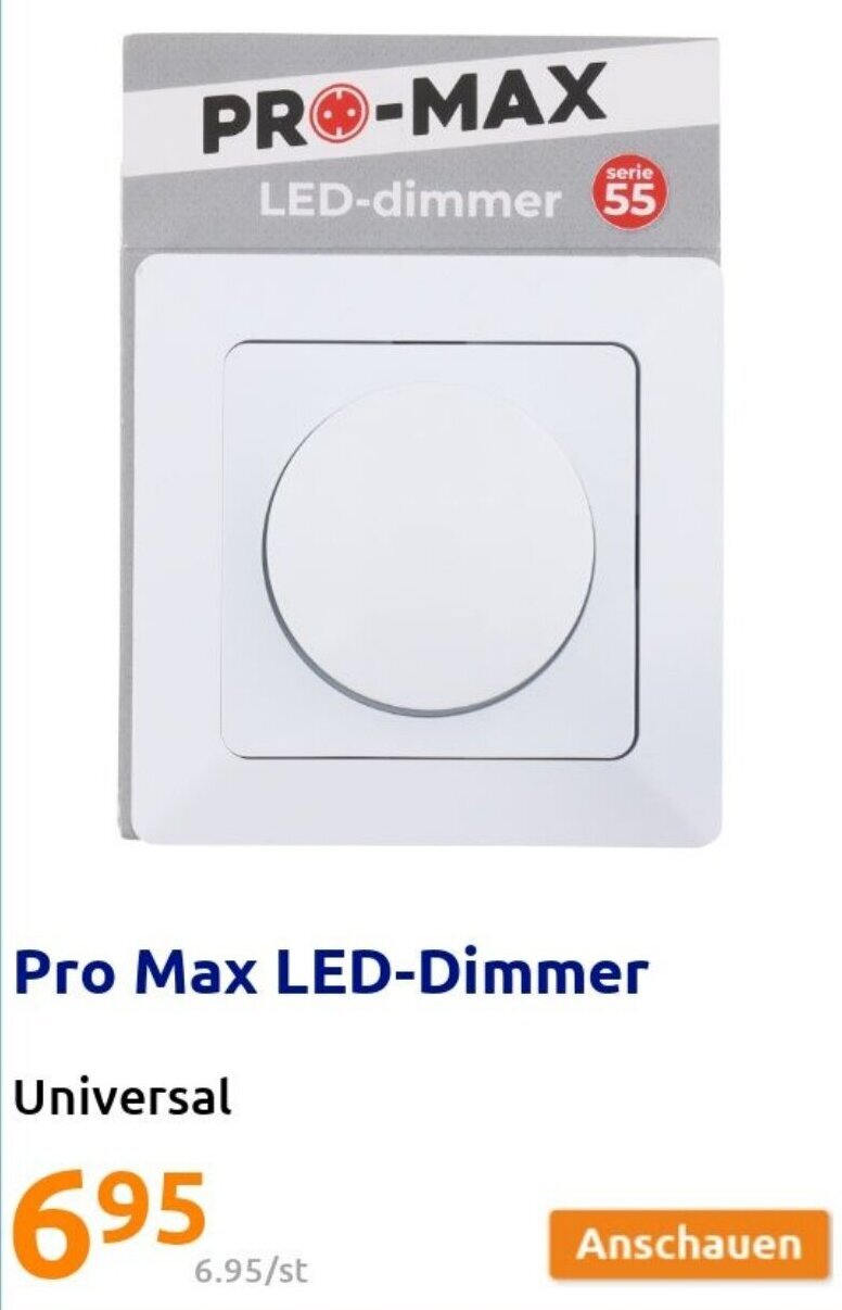 Pro Max LED Dimmer Universal Angebot bei Action
