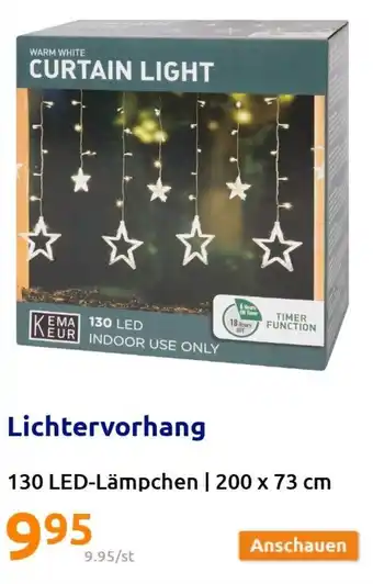 Action Lichtervorhang 130 LED Lämpchen Angebot