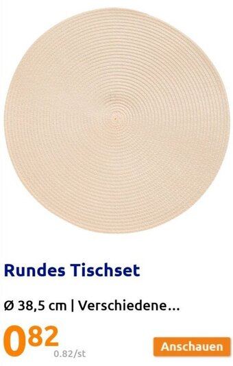 Action Rundes Tischset Angebot