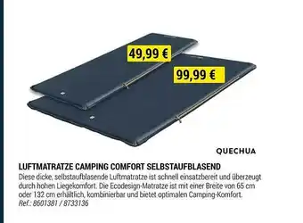 Decathlon Luftmatratze camping comfort selbstaufblasend Angebot