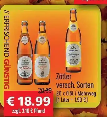 Getränkehaus Zötler verschiedene sorten Angebot