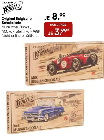 Galeria Classic Wheels Original Belgische Schokolade 400 g Tafel Angebot